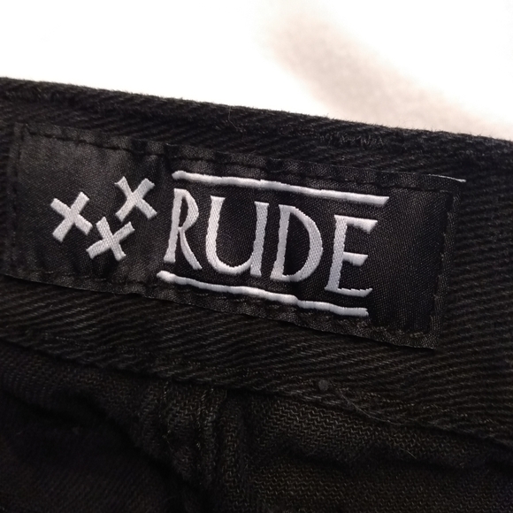 Rude Skinny Dark Black Jeans Women's Size 26 - Picture 10 of 11